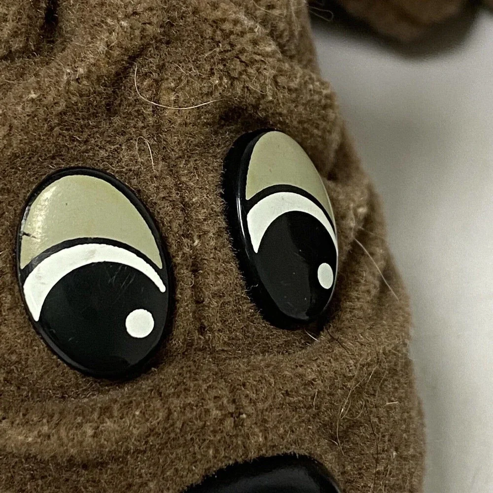 Lot of 2 Vintage Pound Puppies RUMPLE SKINS Brown Puppy Dog Plush Stuffed 8" - Picture 3 of 8